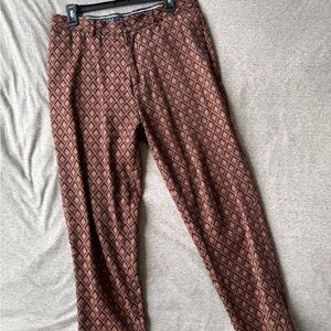 Scotch & Soda Brown Dress Pants with Geometric Pattern